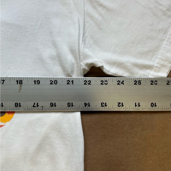 Vintage 80s Russian Cyrillic printed T-shirt, super soft boxy cropped fit - Picture 5 of 7